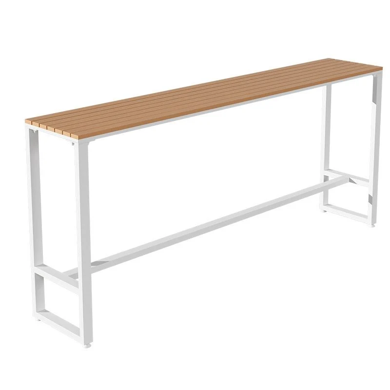 Tavolo da bar con piano legno Tavolo da bar rettangolare di lusso tradizionale con base cavalletto Clearhalo