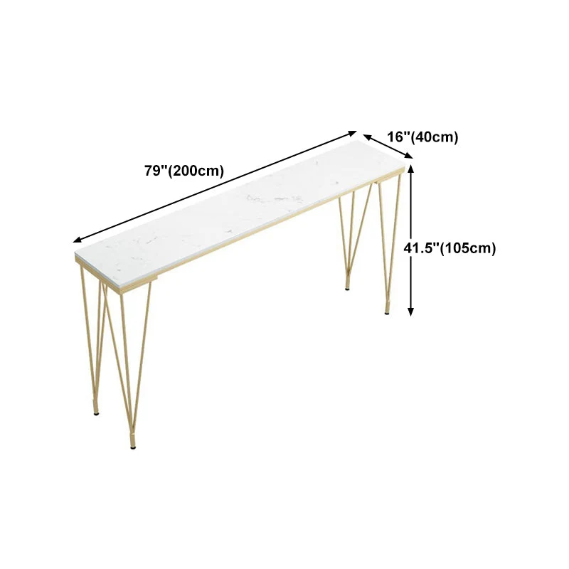 Tavolo da bar con piano pietra Tavolo da bar rettangolare di lusso tradizionale con 4 gambe Clearhalo