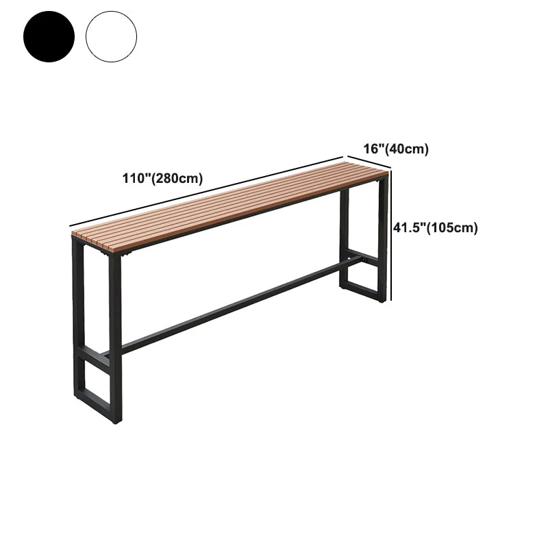 Tavolo da bar da esterno legno stile industriale con altezza da 42 pollici Clearhalo