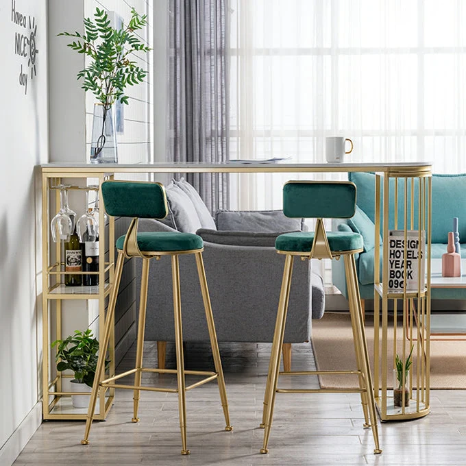 Tavolo da bar di forma irregolare pietra sinterizzata Tavolo da bar di lusso con doppio piedistallo portaoggetti Clearhalo