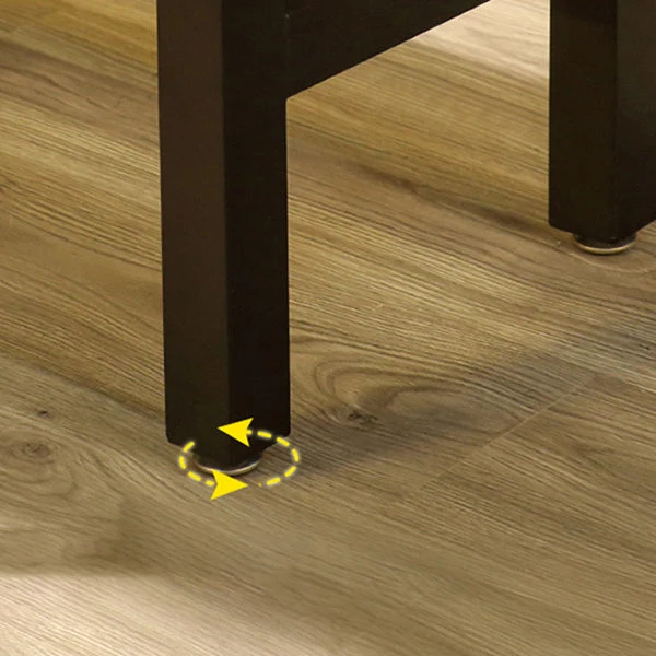 Tavolo da bar industriale con piano legno marrone e gambe nere metallo per ristorante Clearhalo