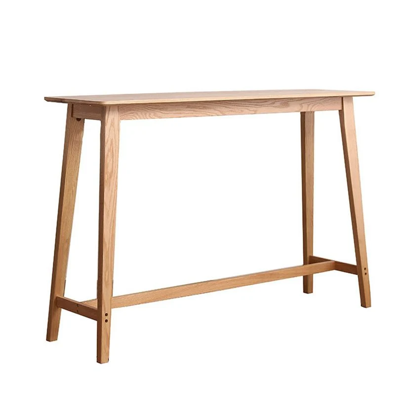 Tavolo da bar legno massello Tavolo da bar rettangolare tradizionale di lusso con base cavalletto Clearhalo