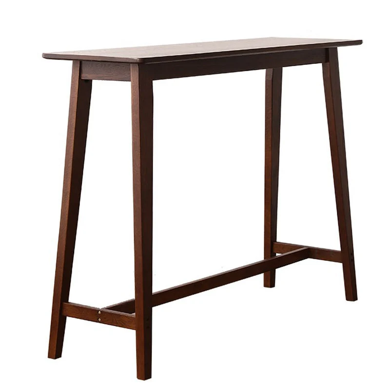 Tavolo da bar legno massello Tavolo da bar rettangolare tradizionale di lusso con base cavalletto Clearhalo