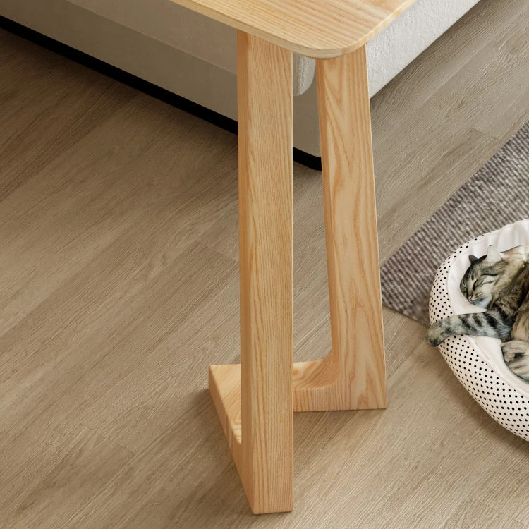 Tavolo da bar legno di pino Tavolo da bar moderno con base slitta legno Clearhalo