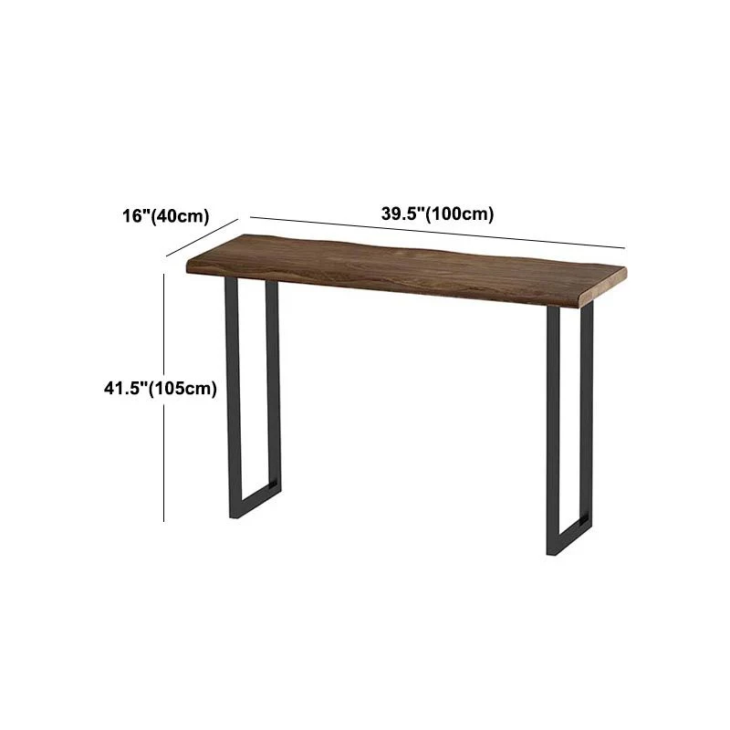 Tavolo da bar legno di pino Tavolo da bar stile industriale con base slitta ferro Clearhalo