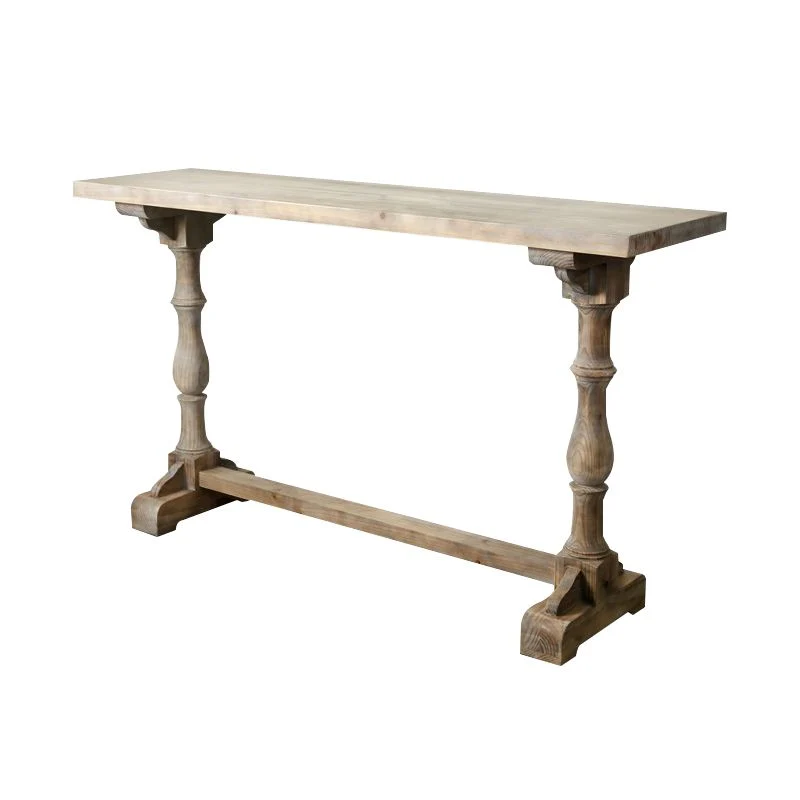 Tavolo da bar marrone stile industriale Tavolo da bar casual legno massello Clearhalo