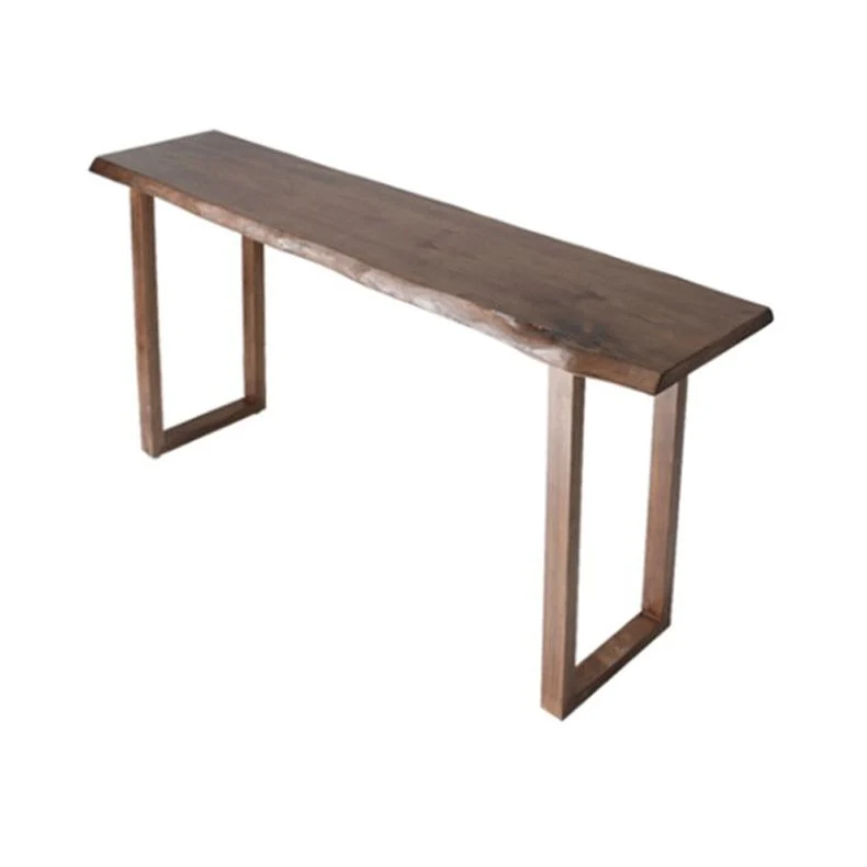 Tavolo da bar marrone stile industriale Tavolo da bar casual legno massello per interni Clearhalo