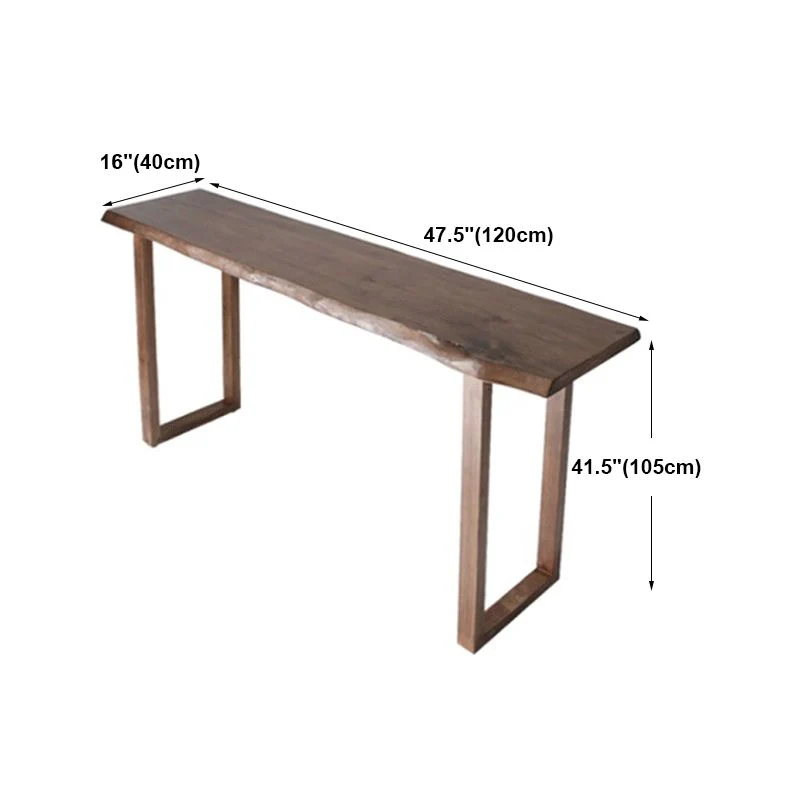 Tavolo da bar marrone stile industriale Tavolo da bar casual legno massello per interni Clearhalo
