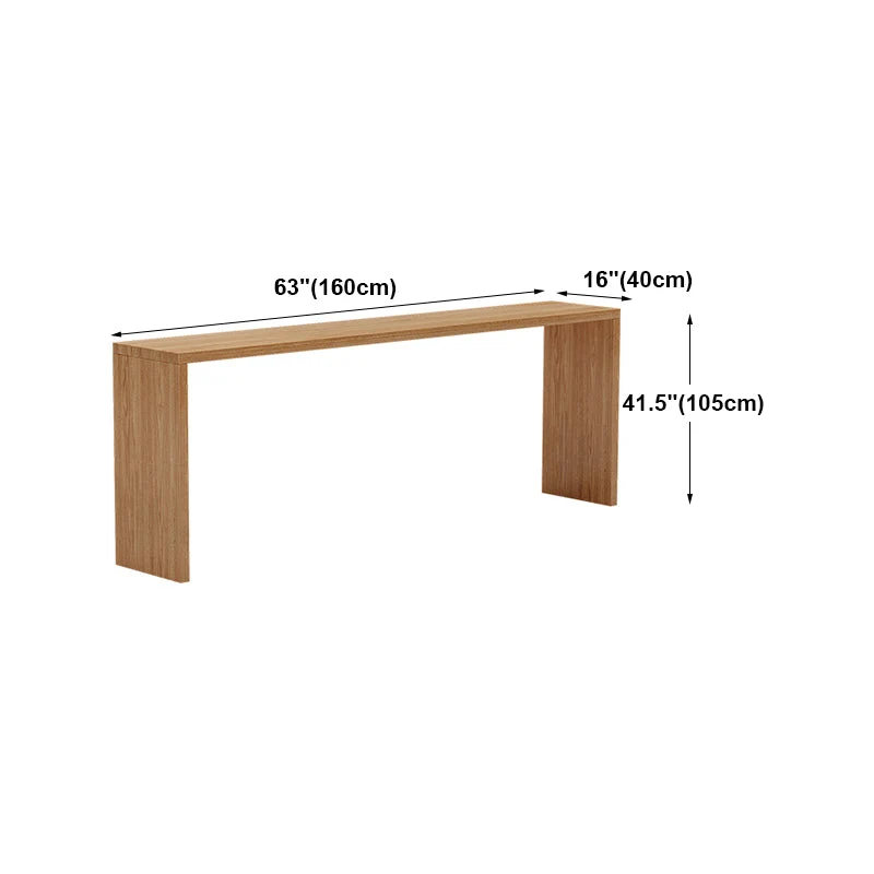 Tavolo da bar marrone stile industriale Tavolo da bar casual legno massello per caffetteria Clearhalo