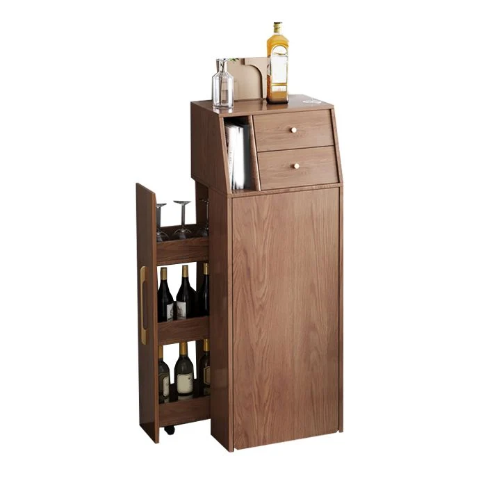 Tavolo da bar moderno legno prodotto marrone Tavolo da pub pieghevole moderno per la casa Clearhalo