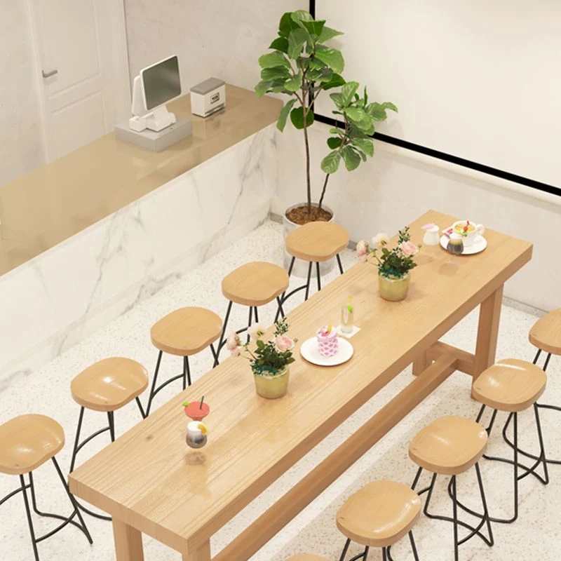 Tavolo da bar moderno legno Tavolo da bar rettangolare per la casa Clearhalo
