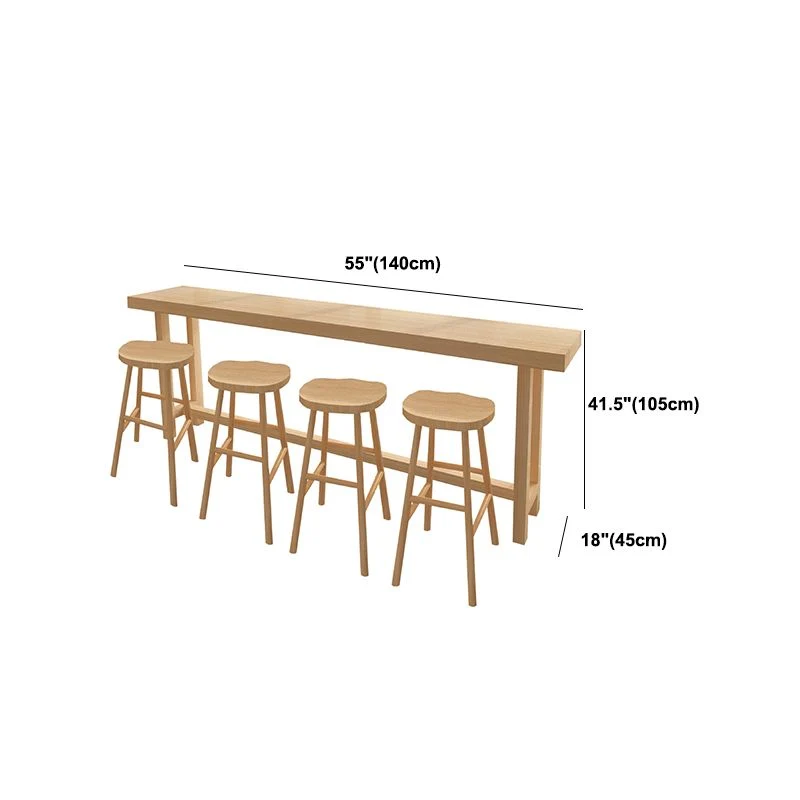 Tavolo da bar moderno legno Tavolo da bar rettangolare per la casa Clearhalo