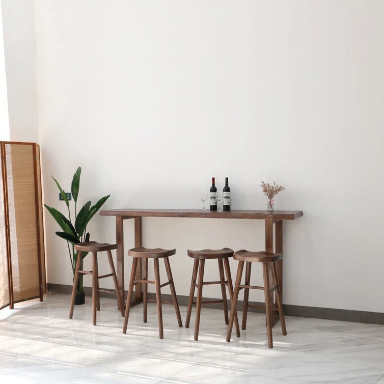 Tavolo da bar moderno legno Tavolo da bar rettangolare per cucina Clearhalo