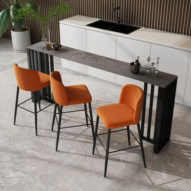 Tavolo da bar moderno rettangolare Tavolo da pranzo pietra sinterizzata per cucina Clearhalo