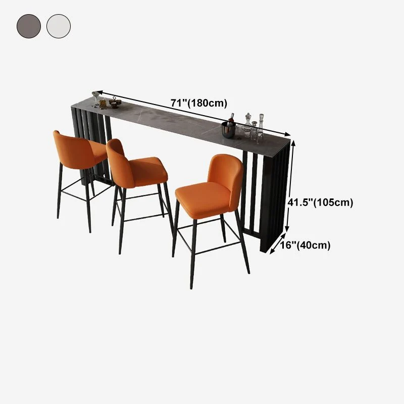Tavolo da bar moderno rettangolare Tavolo da pranzo pietra sinterizzata per cucina Clearhalo