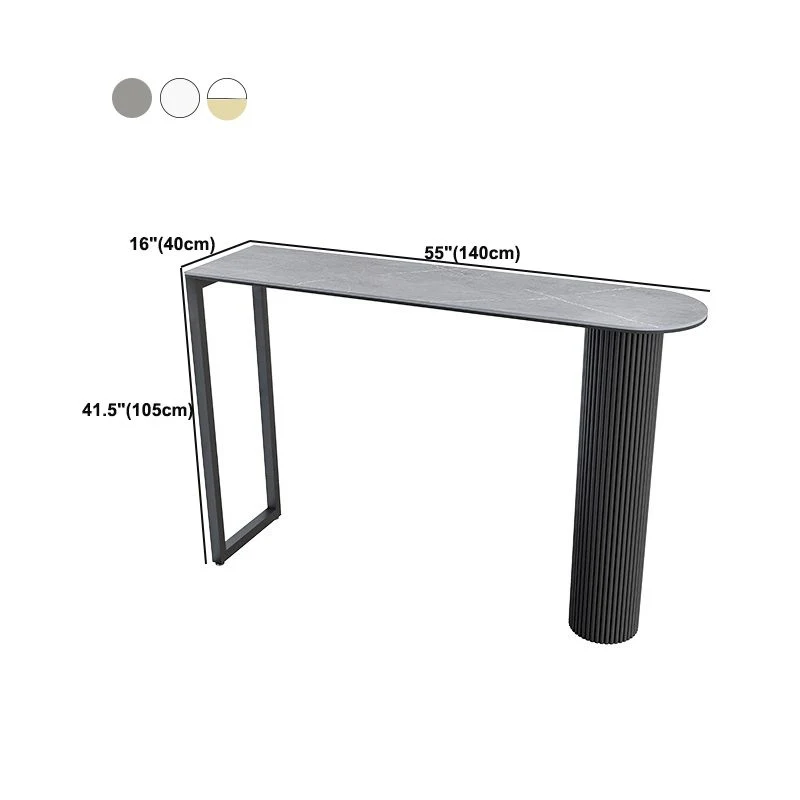 Tavolo da bar pietra stile moderno Tavolo da bar con doppio piedistallo per interni Clearhalo