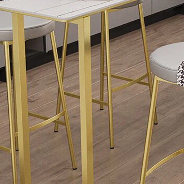 Tavolo da bar da pranzo moderno rettangolare pietra sinterizzata per cucina Clearhalo