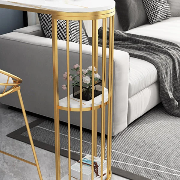 Tavolo da bar da pranzo pietra sinterizzata Nordic Glam per cucina Clearhalo