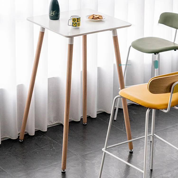 Tavolo da bar quadrato industriale da pranzo Tavolo da bancone legno per ristorante Clearhalo