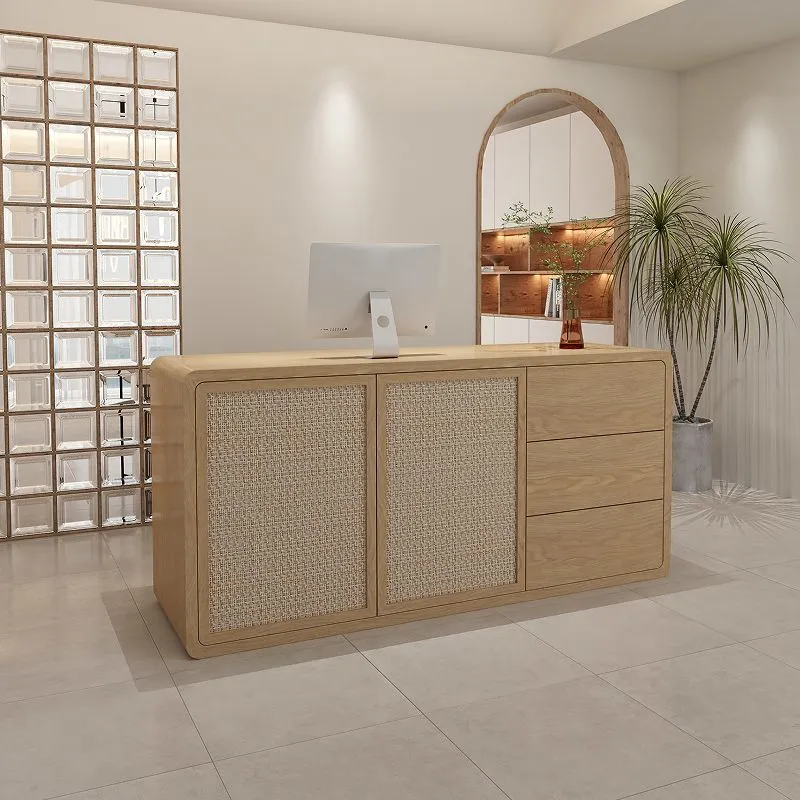 Tavolo da bar rettangolare legno da patio stile moderno per soggiorno Clearhalo