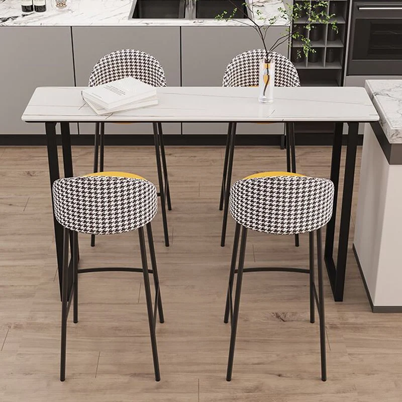 Tavolo da bar rettangolare moderno pietra sinterizzata per la casa Clearhalo