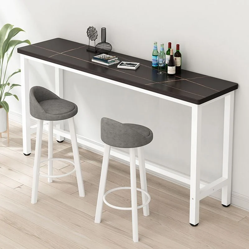 Tavolo da bar rettangolare pietra Tavolo da bar moderno con base cavalletto Clearhalo