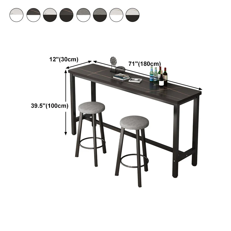 Tavolo da bar rettangolare pietra Tavolo da bar moderno con base cavalletto Clearhalo