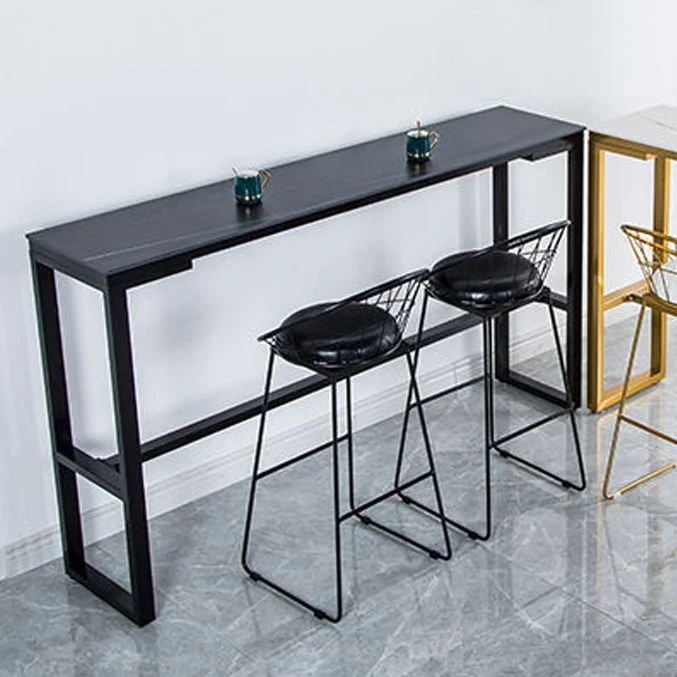 Tavolo da bar rettangolare da pranzo pietra sinterizzata stile moderno per la casa Clearhalo