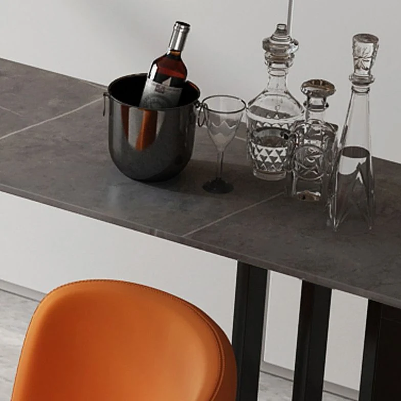 Tavolo da bar rettangolare stile industriale Tavolo da bistrò con base metallo altezza 42 pollici Clearhalo
