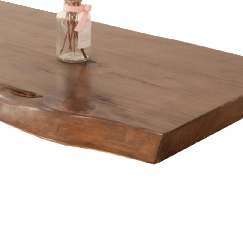 Tavolo da bar rettangolare stile moderno Tavolo da pranzo da bar legno massello di pino color marrone Clearhalo