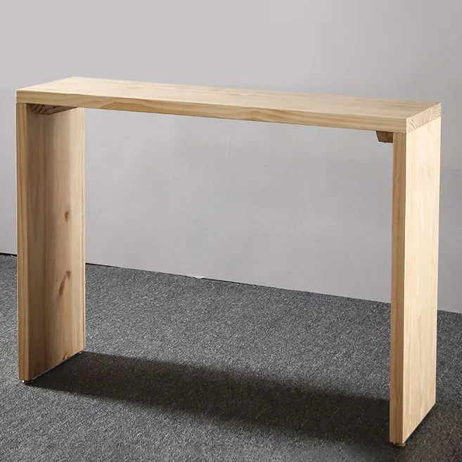 Tavolo da bar rettangolare Tavolo da bar moderno legno con base slitta Clearhalo
