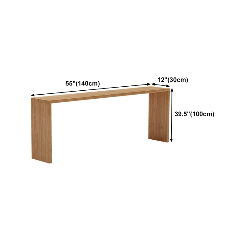 Tavolo da bar rettangolare Tavolo da bar moderno legno con base slitta Clearhalo
