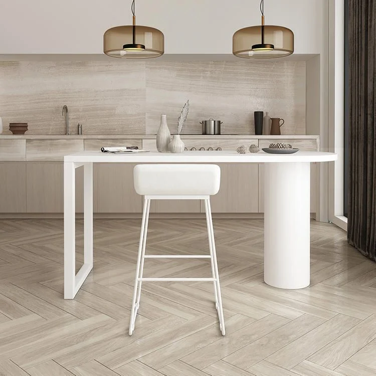Tavolo da bar semplice con piano legno da 42 pollici di altezza, per soggiorno Clearhalo