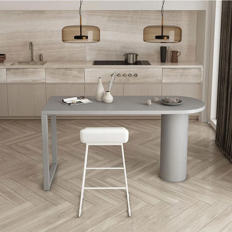 Tavolo da bar semplice con piano legno da 42 pollici di altezza, per soggiorno Clearhalo