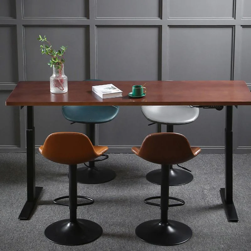 Tavolo da bar sollevabile con piano legno stile industriale per caffetteria Clearhalo