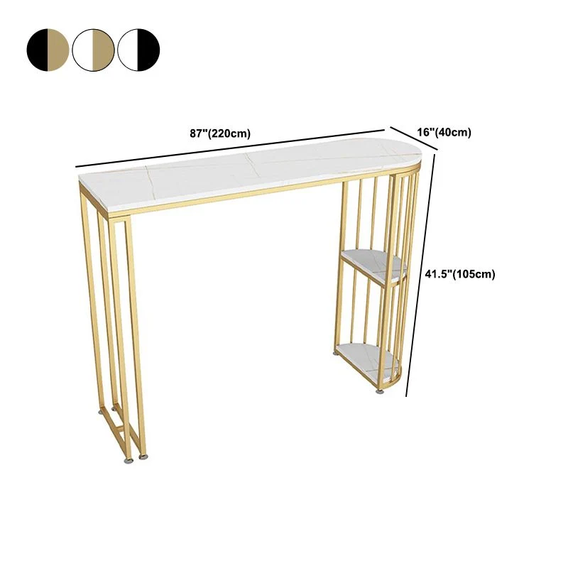 Tavolo da bar stile glam con piano pietra e tavolo da bistrot con piedistallo ferro Clearhalo