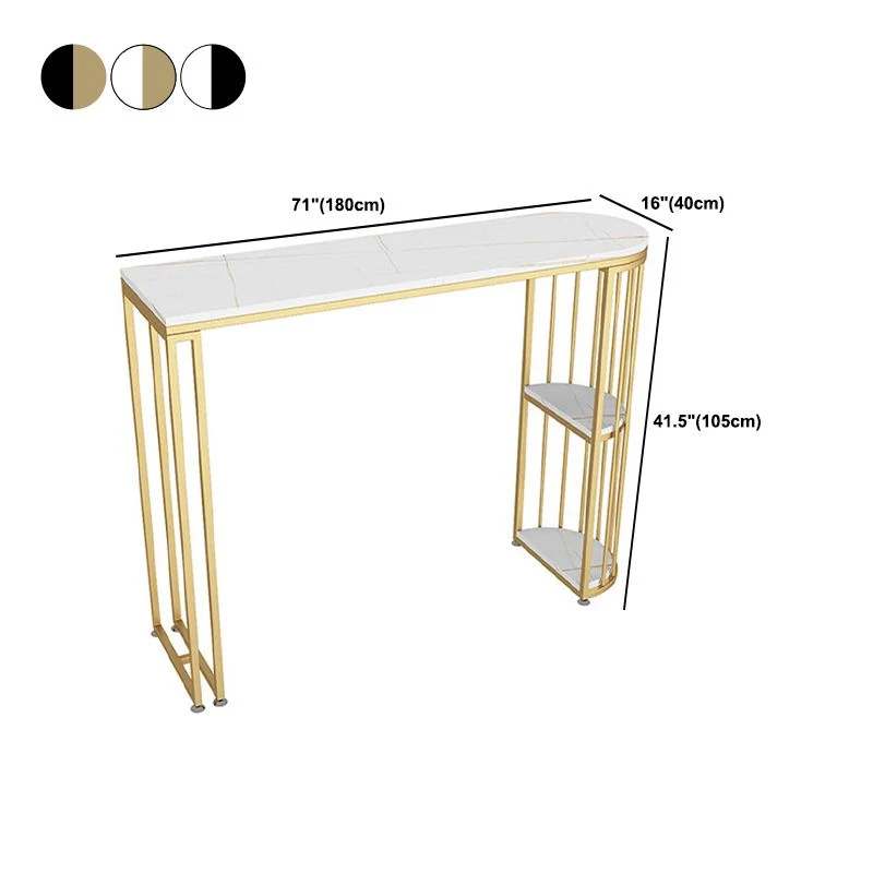 Tavolo da bar stile glam con piano pietra e tavolo da bistrot con piedistallo ferro Clearhalo