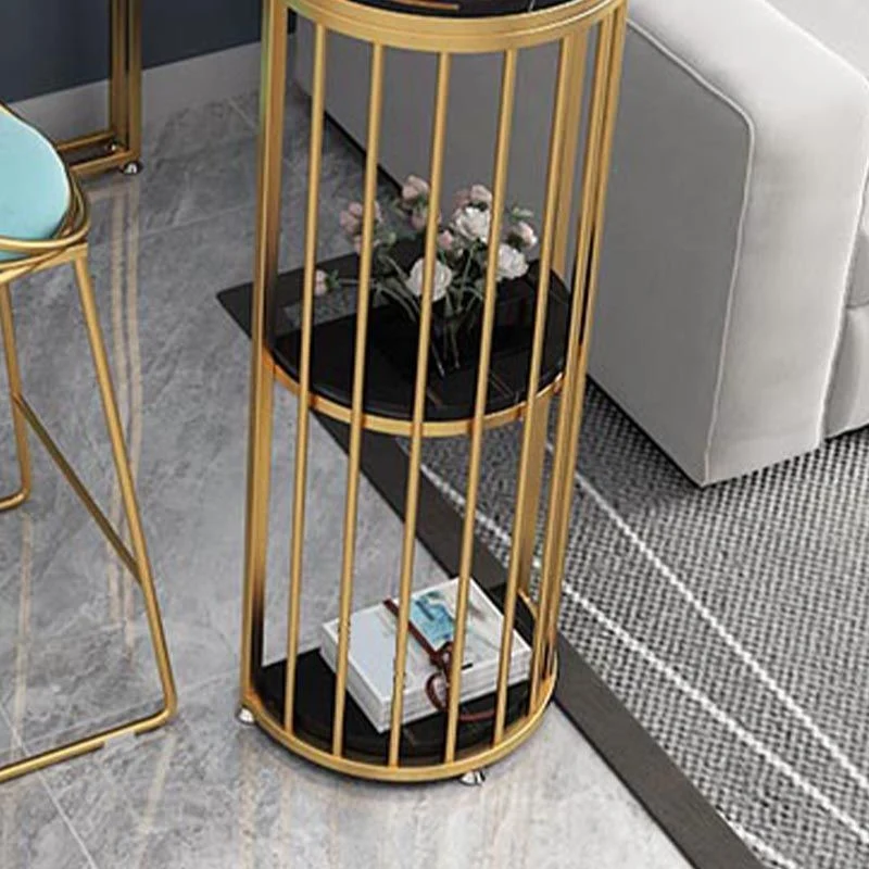 Tavolo da bar stile glam, tavolo da bistrot con piano pietra, con ripiano Clearhalo
