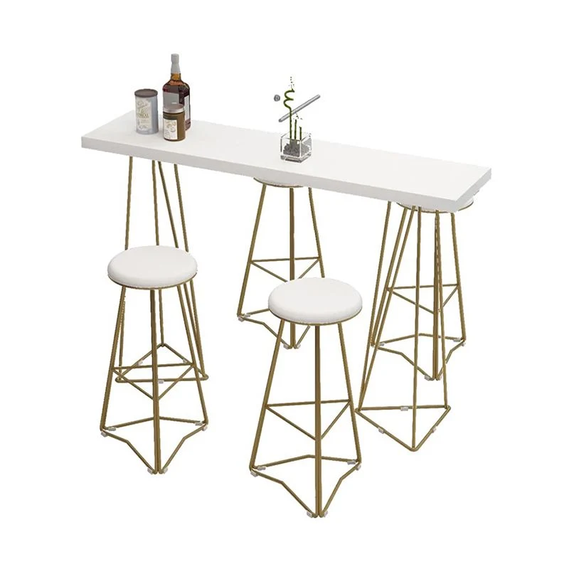 Tavolo da bar stile glamour Tavolo da pranzo da bar rettangolare legno massello per soggiorno Clearhalo