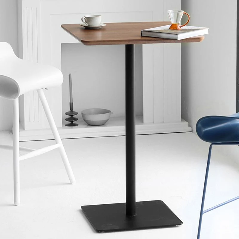 Tavolo da bar stile industriale con altezza 42 pollici, tavolo da pub con piano legno per sala da pranzo Clearhalo