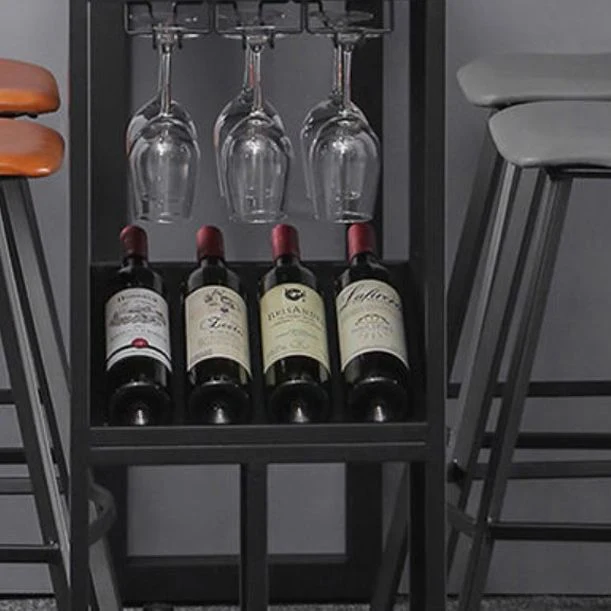 Tavolo da bar stile industriale Tavolo da pub con piano pietra da 42 pollici di altezza per sala da pranzo Clearhalo