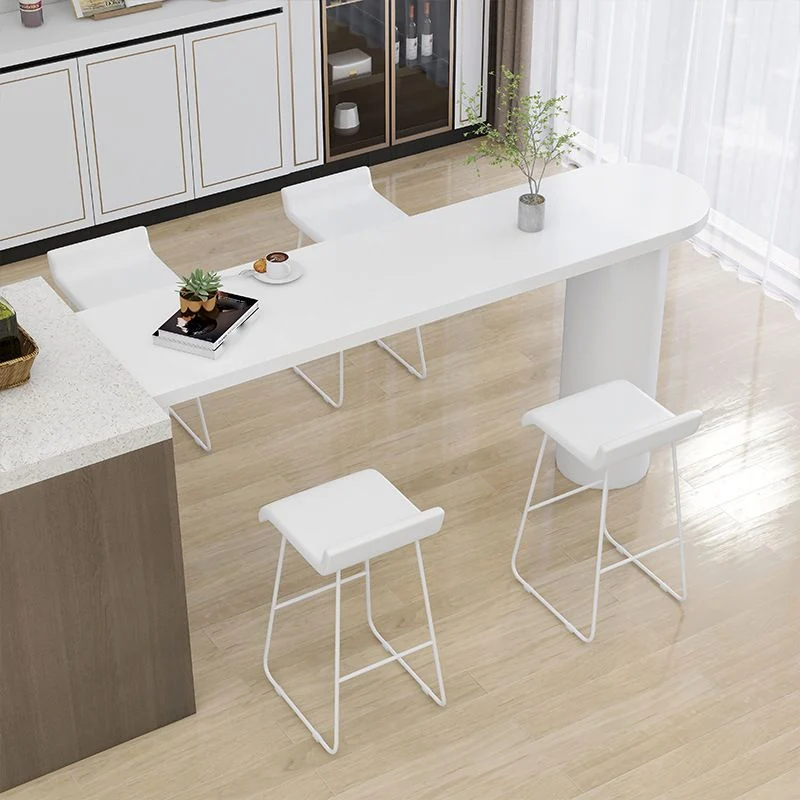 Tavolo da bar stile moderno Tavolo da pranzo da bar legno massello per soggiorno Clearhalo