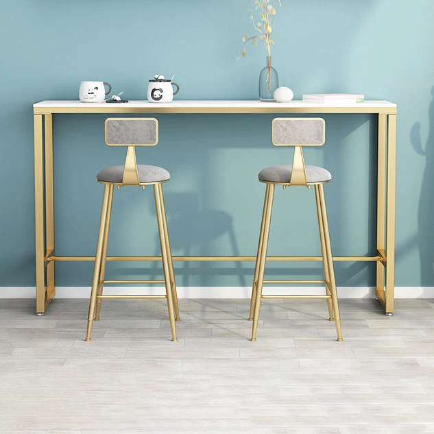 Tavolo da bar stile nordico Glam Tavolo rettangolare metallo per cucina Clearhalo