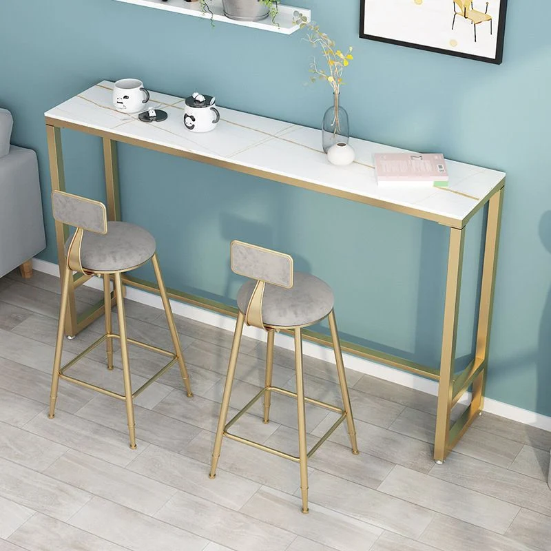 Tavolo da bar stile nordico Glam Tavolo rettangolare metallo per cucina Clearhalo