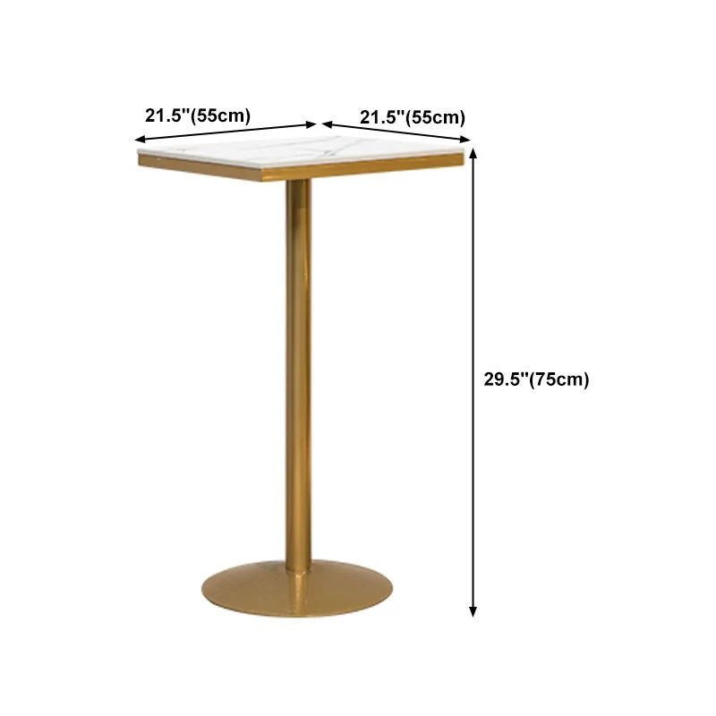 Tavolo da bar stile nordico Tavolo da pub marmo artificiale per ristorante Clearhalo