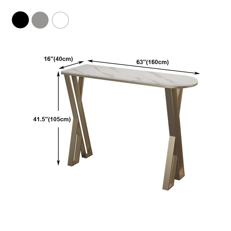 Tavolo da bar tradizionale di lusso Tavolo da pranzo da bar con piano pietra con base slitta Clearhalo