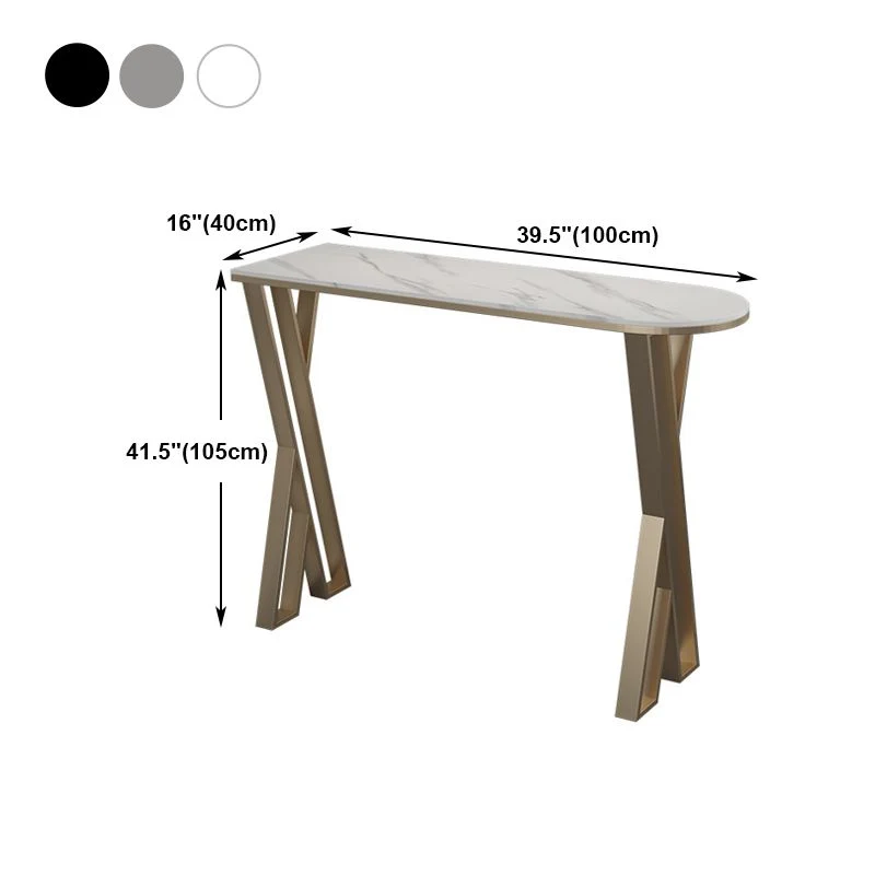 Tavolo da bar tradizionale di lusso Tavolo da pranzo da bar con piano pietra con base slitta Clearhalo