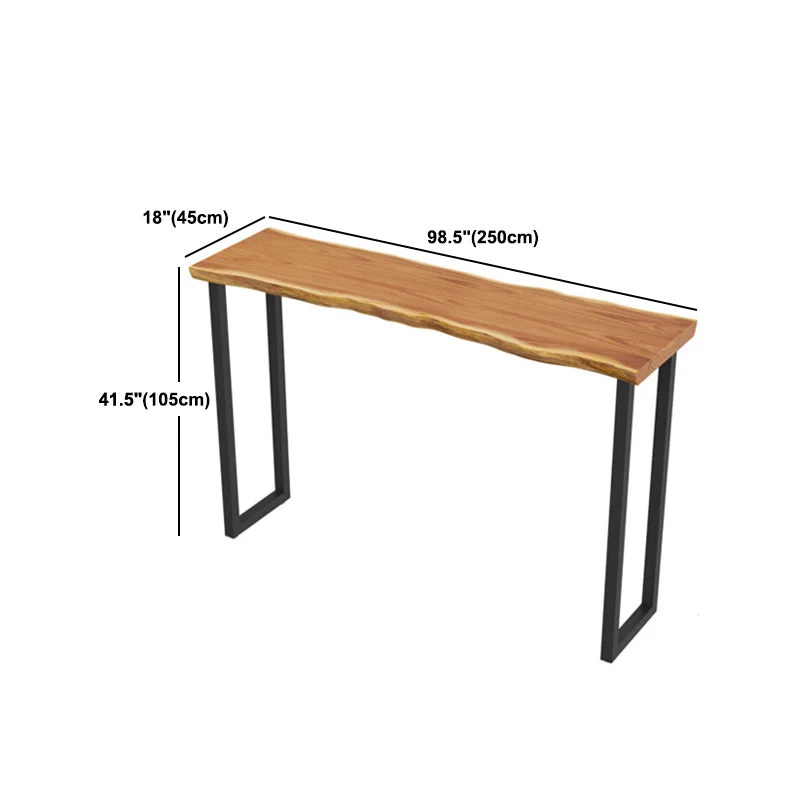 Tavolo da bar/dinette industriale legno massello Tavolo da cocktail bar con slitta naturale per interni Clearhalo