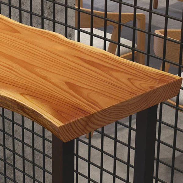 Tavolo da bar/dinette industriale legno massello Tavolo da cocktail bar con slitta naturale per interni Clearhalo