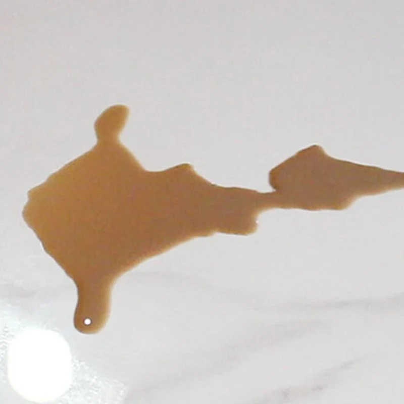 Tavolo bianco con doppio piedistallo di lusso pietra sinterizzata forma libera per sala da pranzo Clearhalo